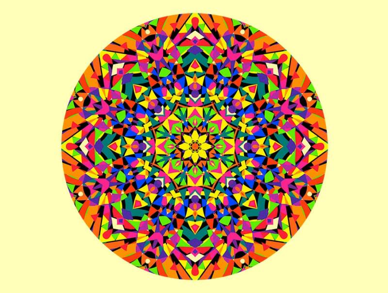 Värikäs kaleidoskooppi.