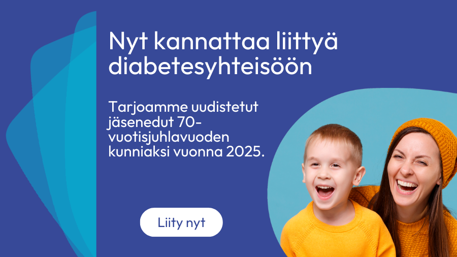 Nyt kannattaa liittyä diabetesyhteisöön -kampanjakuva.